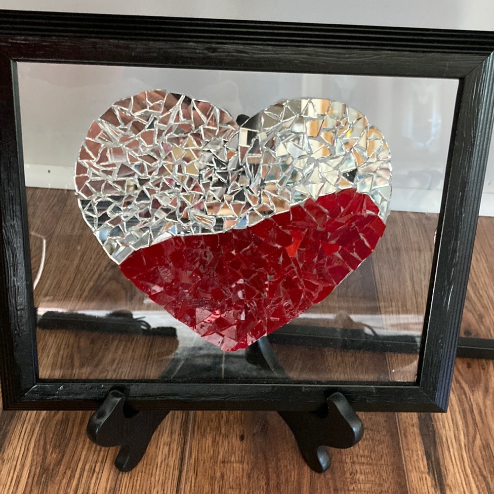 Glass & Mirror art Heart